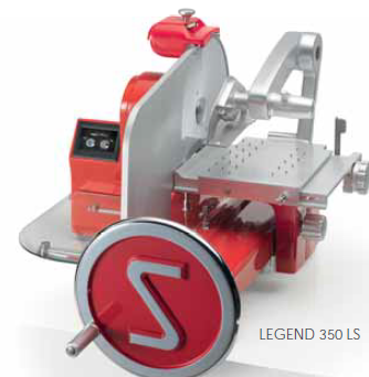 Tajadora semiautomática LEGEND  con motor eléctrico para la cuchilla y avance manual, disco 14" - Sirman