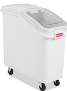 Recipiente blanco con ruedas ProSave para ingredientes 400 tazas - Rubbermaid Local