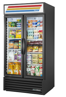 Refrigerador exhibidor de puertas abatibles con refrigerante R290 -True