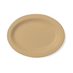 [120CWP133] Plato ovalado borde delgado policarbonato 30.5x22.9 beige - Cambro