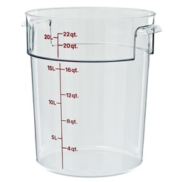 [RFSCW22135] Recipiente redondo 20.8lts. policarbonato transparente - Cambro