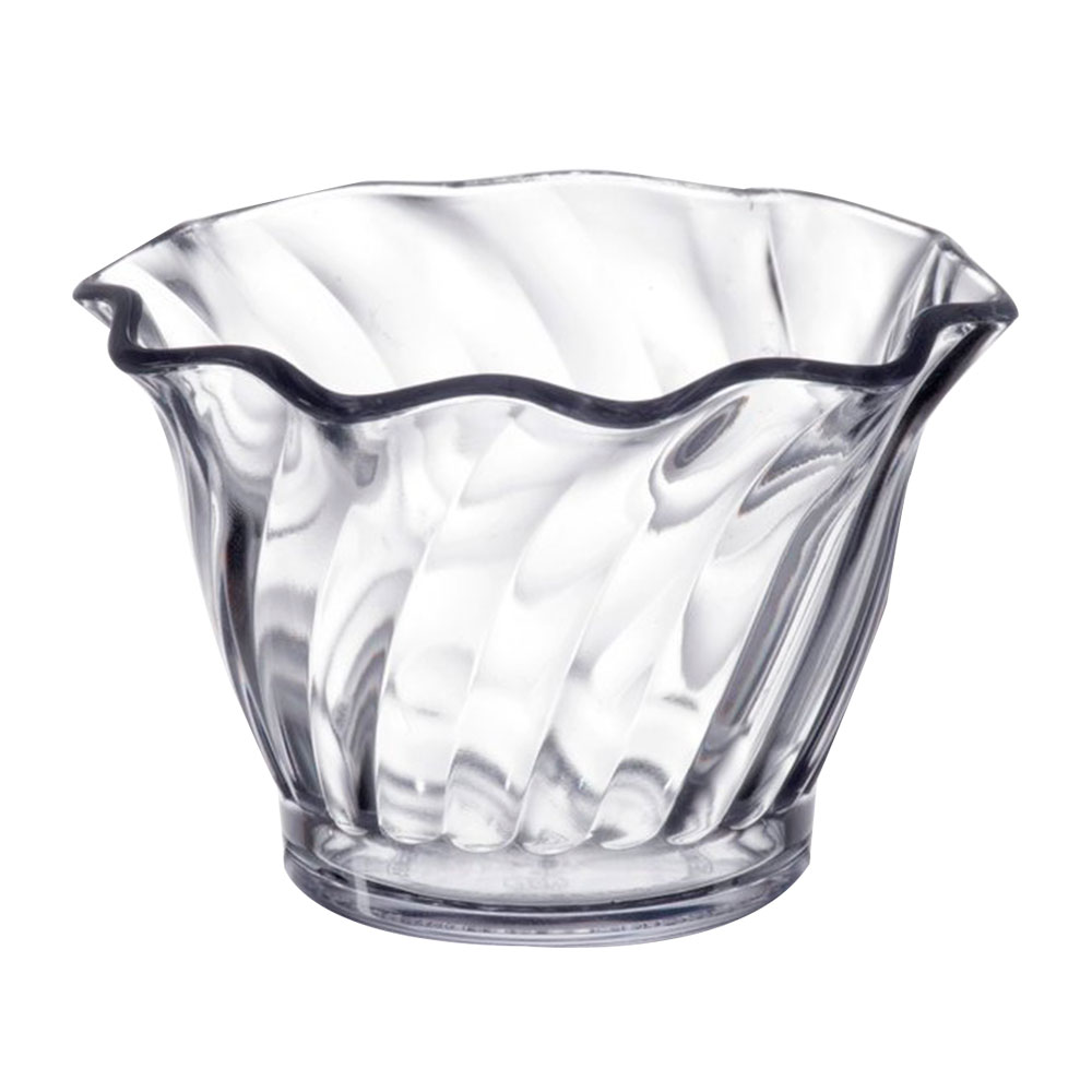 [SRB5CW135] Plato hondo remolino 5oz policarbonato transparente - Cambro