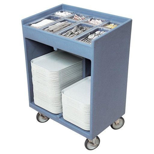 [TC1418401] Carro con recipientes para cubiertos y bandejas azul - Cambro USA