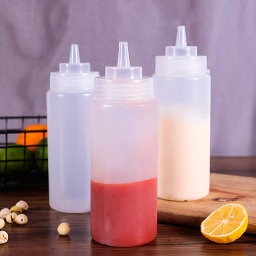 [2403] Botella Dispensadora de salsas transparente de 709 ml - Browne