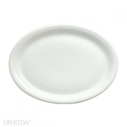 [F8000000359-O] Plato Ovalado con Ala Angosta de Porcelana Fina Blanco Brillante, 28.8 cm - Oneida