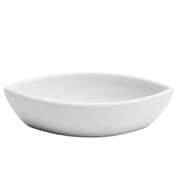 [F8010000951-O] Plato Salsa Barca Porcelana Blanco Brillante 2 oz - Oneida