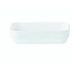 [27473-O] Fuente Rectangular Blanca de Vidrio Templado Restaurante, 16 1/4 oz (Outlet) - Arcoroc
