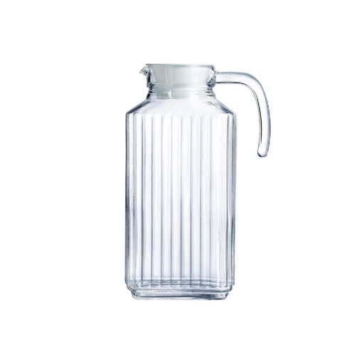 [30629-O] Jarra vidrio acanalado con tapa 1.7 lt (57 oz) (Outlet) - Arcoroc