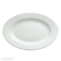 [R-448-0000-361-O] Plato ovalado blanco brillante ala ancha 30 cm (Outlet) - Oneida