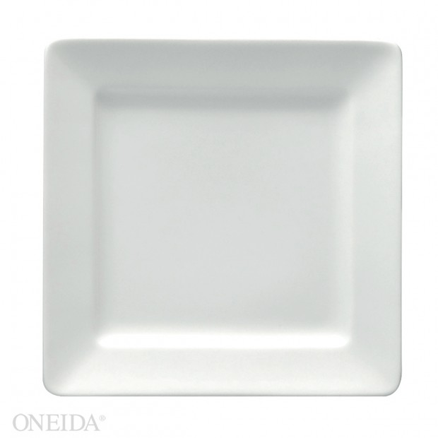 [F500-0000-117S-O] Plato cuadrado porcelana ala ancha 15.8 (Outlet) - Oneida