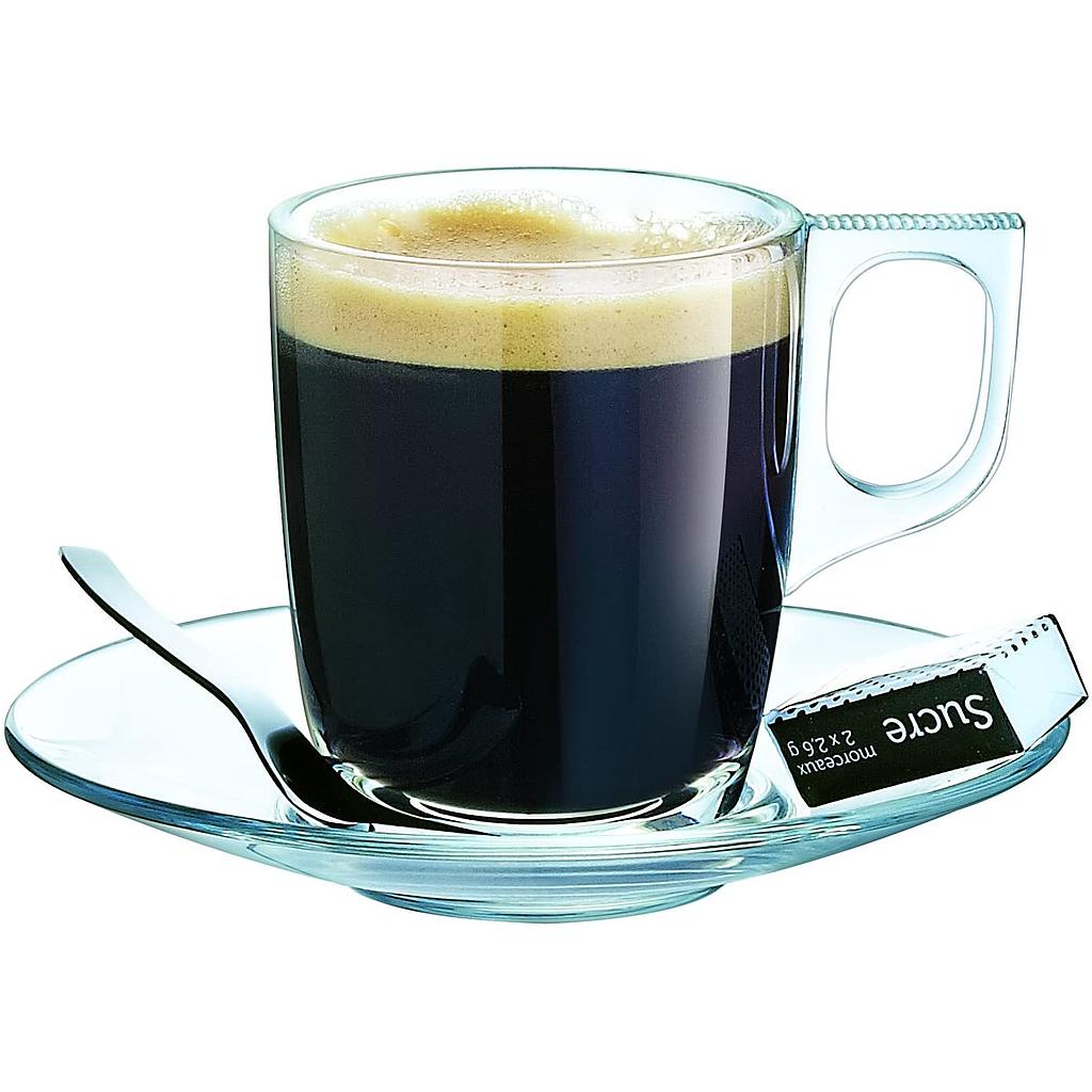 [L3695] Taza Transparente de Vidrio Templado, Voluto de 3 oz. - Arcoroc