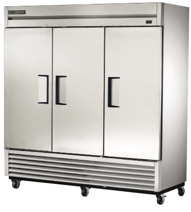 [T-72-HC] Refrigerador de 3 puertas sólidas con refrigerante ecológico R290 - True