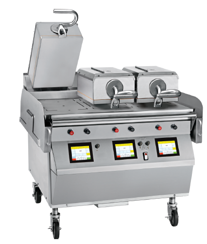 [L811] Parrilla de doble cara de tres platos con superficie de cocción inferior a gas / Placas superiores eléctricas - Taylor Freezer